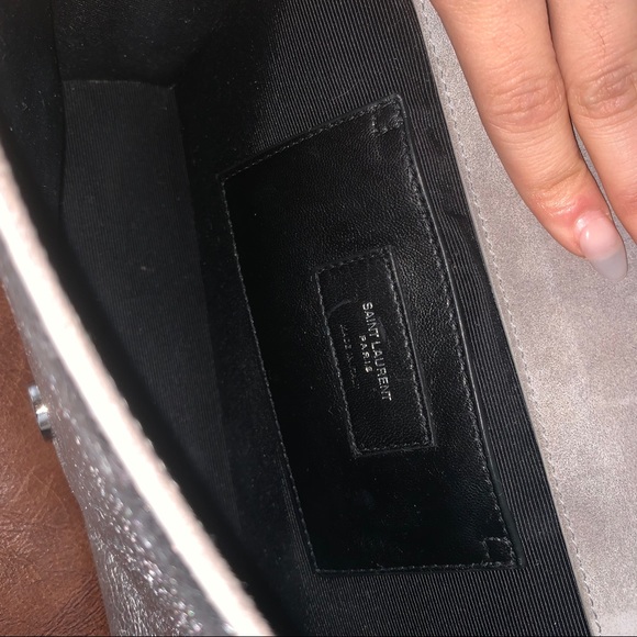 Saint Laurent Silver Kate Monogram Medium Cloud - Picture 6 of 8